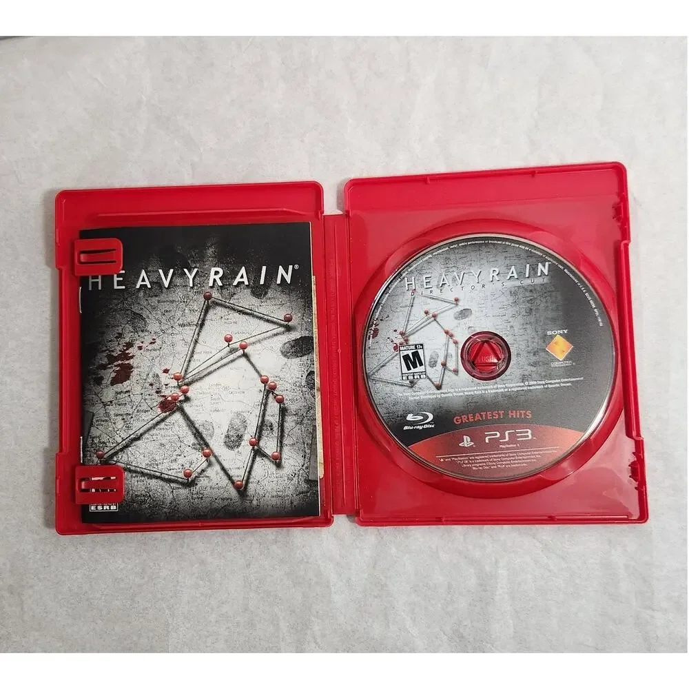 PS3 Heavy Rain Director's Cut Greatest Hits CIB 2009 Sony PlayStation Pre-owned